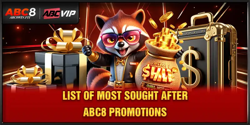 ABC8 Promotion List of most sought after ABC8 promotions